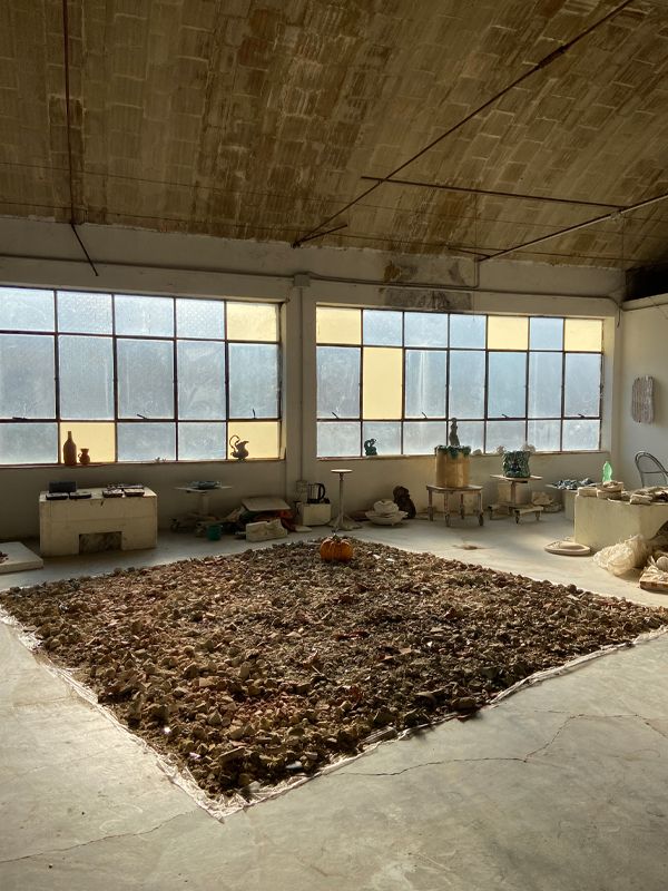 Semina, courtesy Francesco Ardini 2023, waste clay (raw), waste ceramic